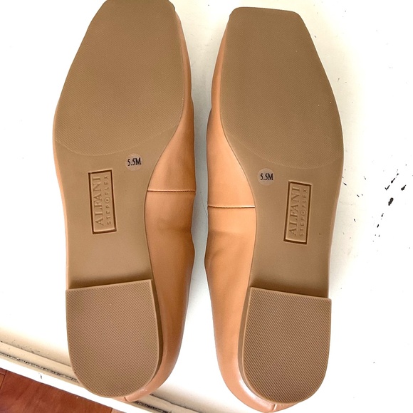 Alfani Womens Neptoon Step n Flex Cognac Faux Leather Square Toe Ballet Sz 5.5M - Picture 5 of 11